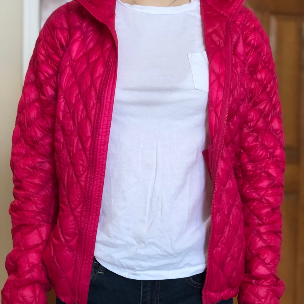 Pink women’s North Face jacket